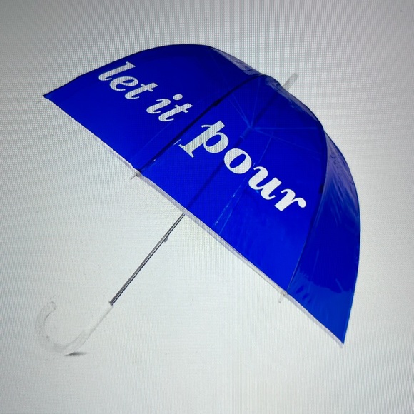 ☔️💧☔️ KATE SPADE “LET IT POUR “CLEAR UMBRELLA ☔️💧☔️ NWT ☔️💧☔️ - Picture 6 of 16